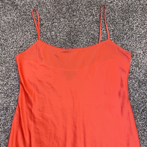 Natori Ankle Length Slip Dress in Red/Orange - Picture 2 of 5